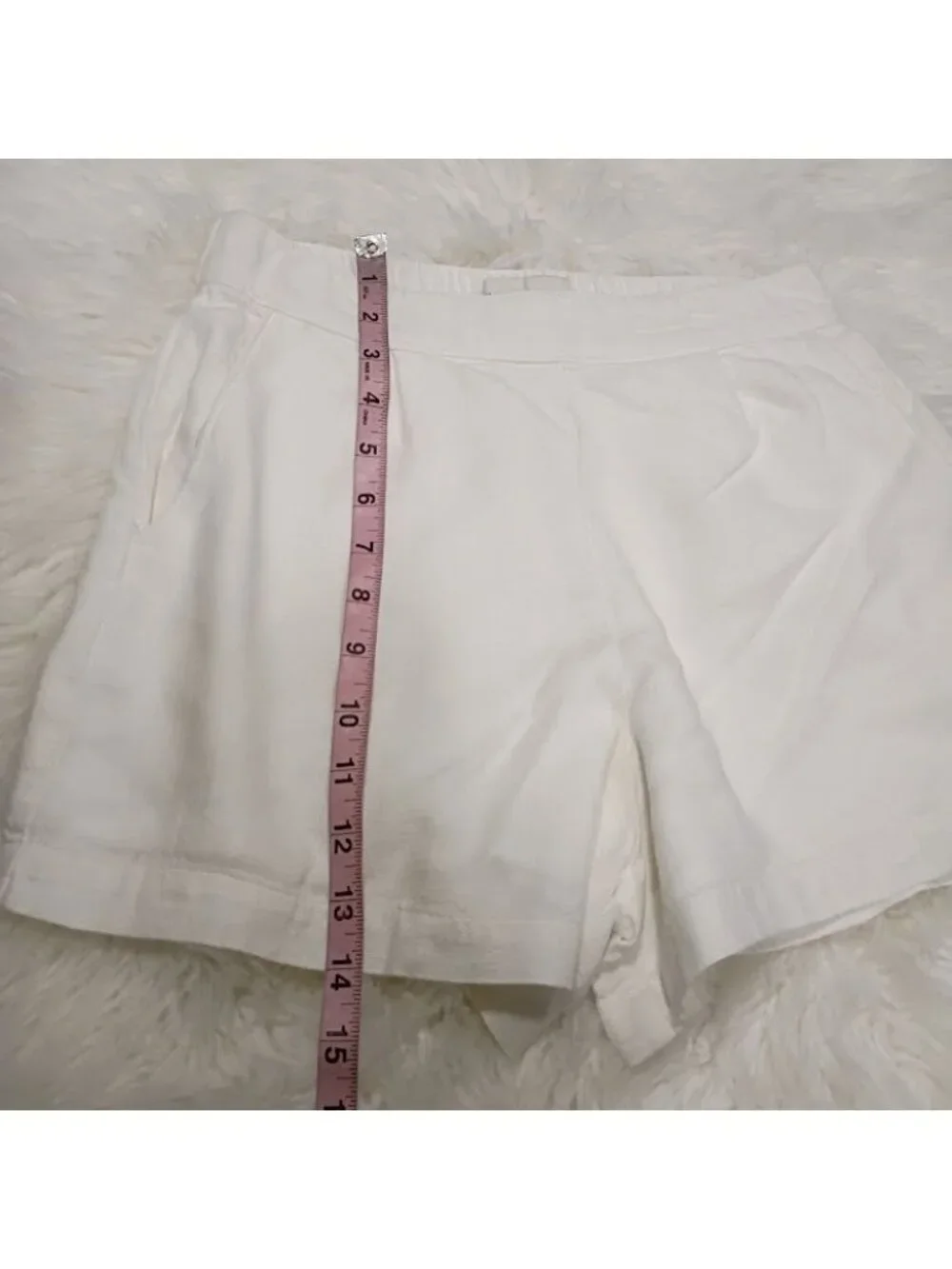 Abercrombie & Fitch White Linen Womens Casual Shorts Size Small - Picture 9 of 11